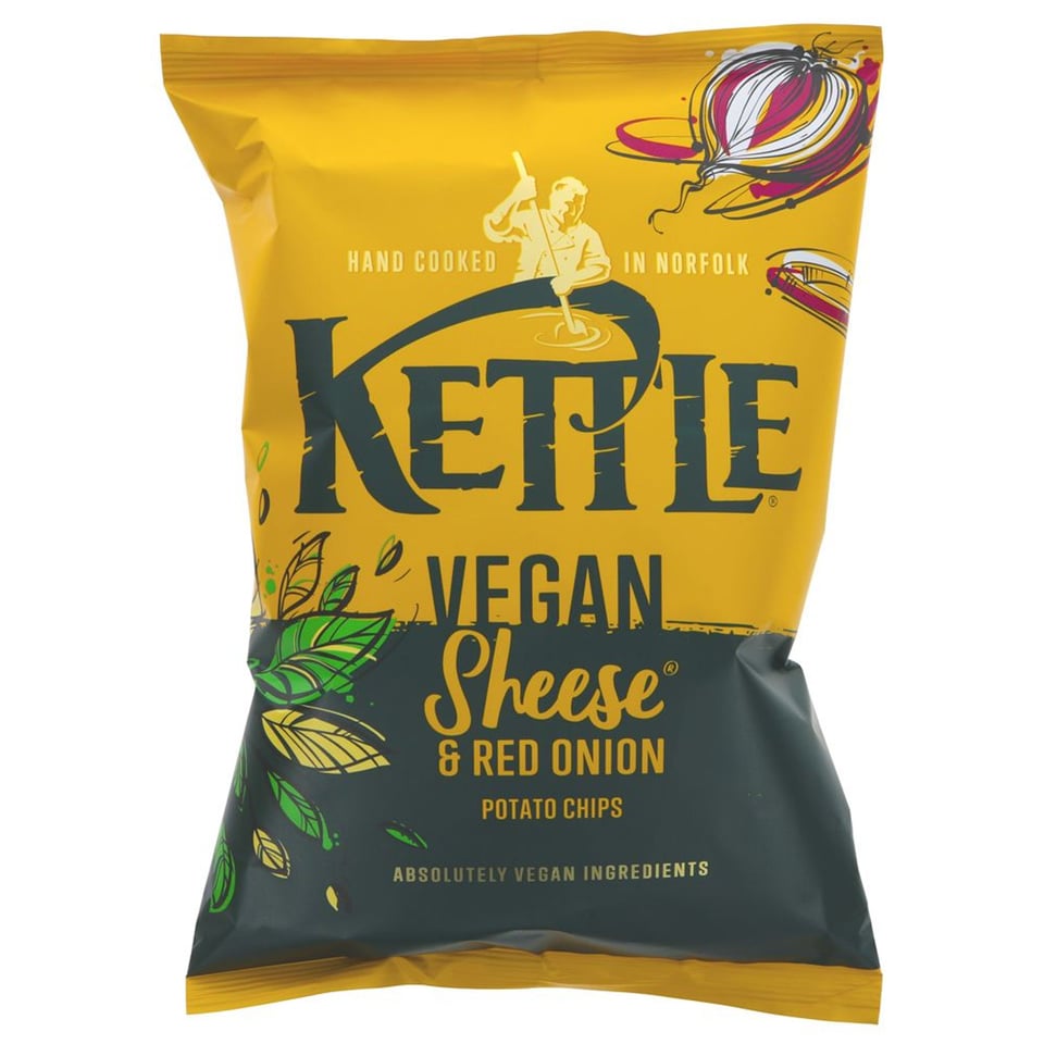 Kettle Chips Sheese & Red Onion 130g *THT 16.08.2025*