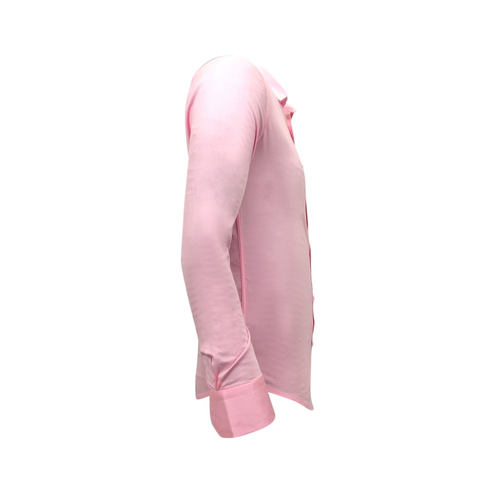 Luxe Blanco Satijn Hemd Voor Mannen - Slim Fit - 3071 - Roze