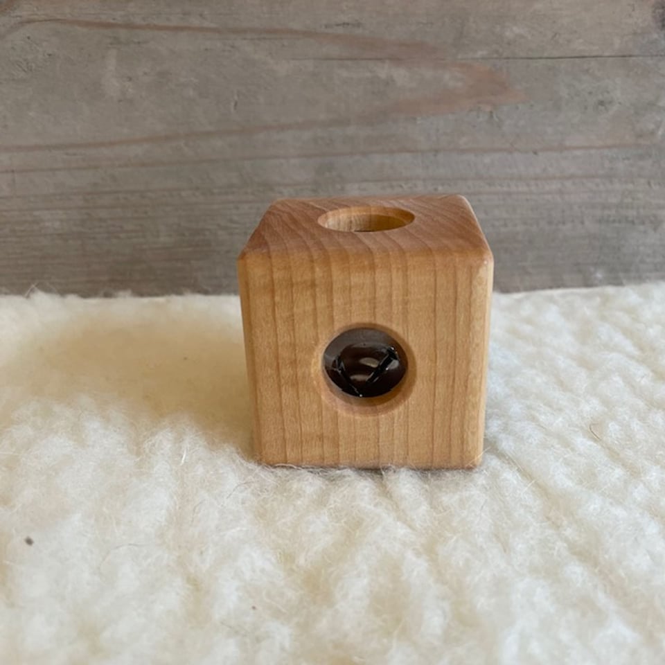 Houten Rammelaar - Kubus (Grimms)