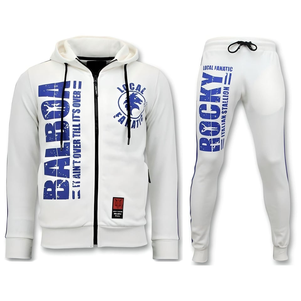 Exclusieve Heren Trainingspak - Rocky Balboa Sport Pak - Wit