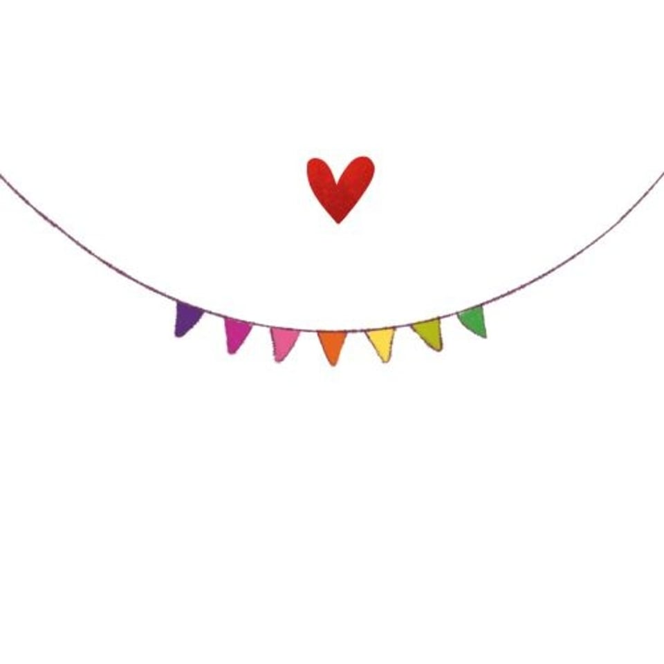 Gevouwen Kaart Yon Regenboog Slinger