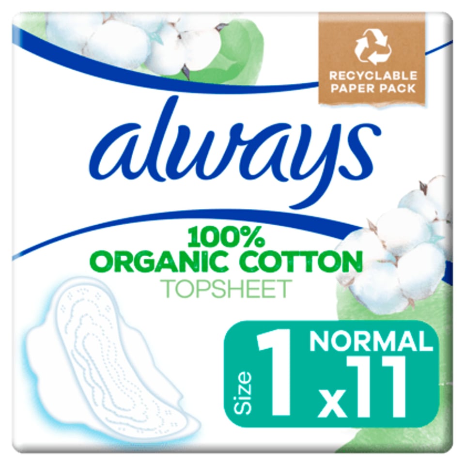 Always Bio Cotton Maandverband Normal Plus