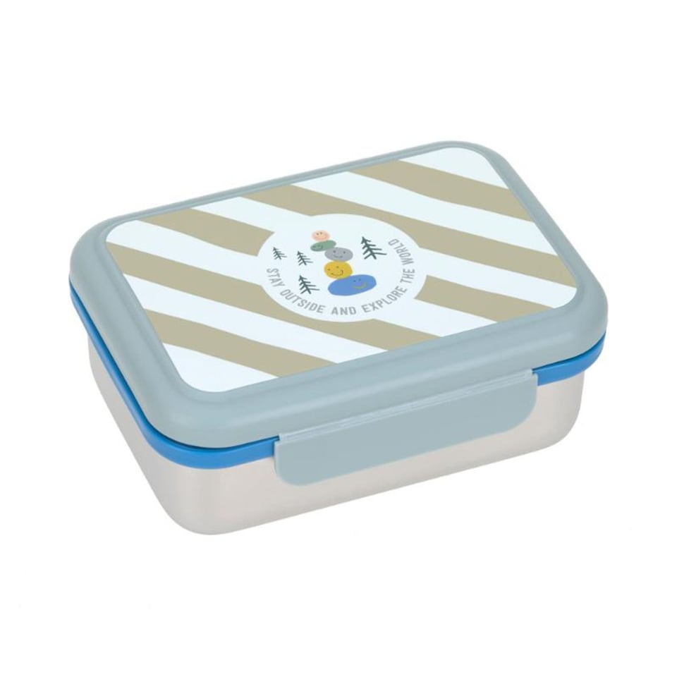 Lassig Stainless Steel Lunchbox Sunny Explorer Green Blue
