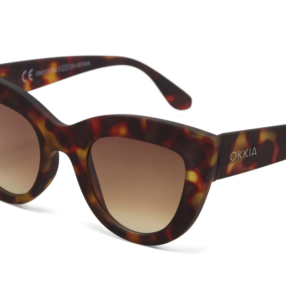Zonnebril CLAUDIA Big Cat-Eye Classic Havana OK013-CH