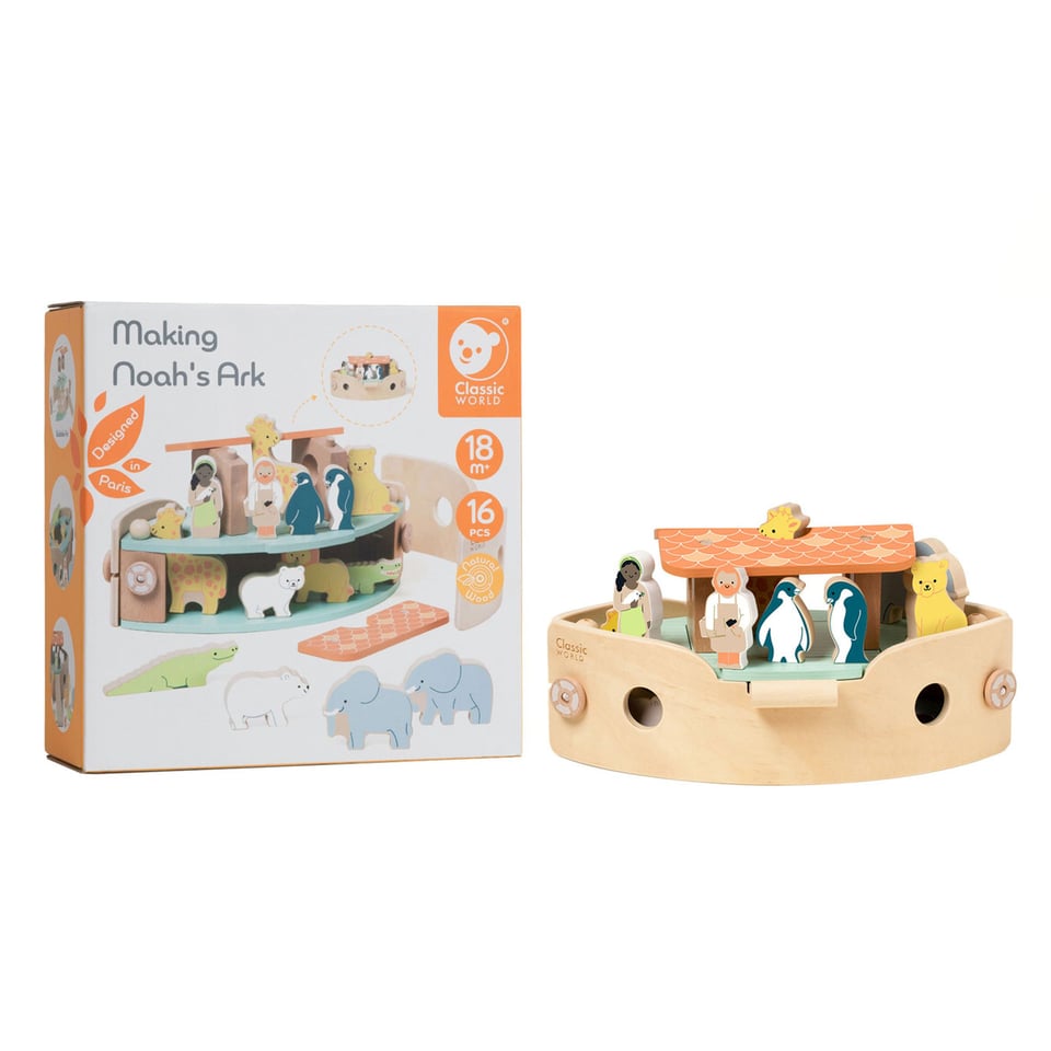 Noahs Ark Bouw en Puzzel Set 16 Delig