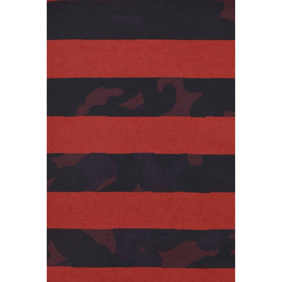 Italiaanse Overhemden - Slim Fit Overhemd - Blouse Big Stripe Camouflage Pattern - Rood