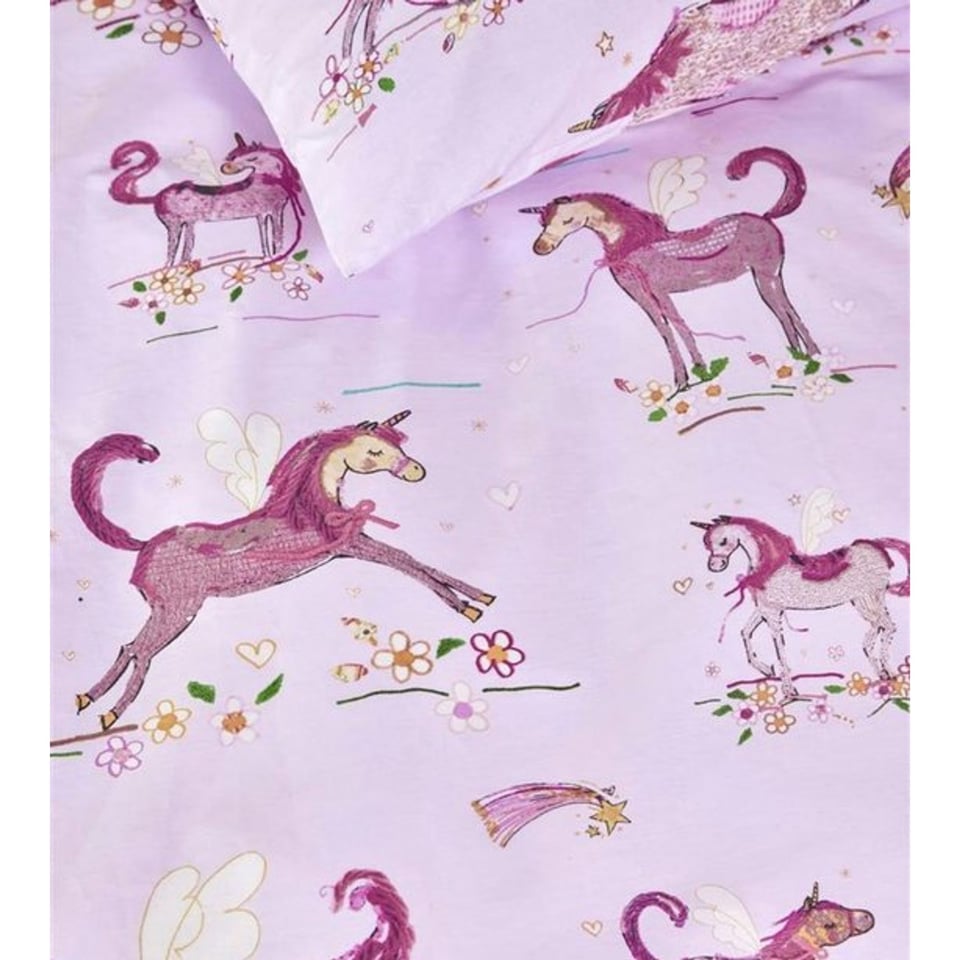 Dekbedovertrek Beddinghouse KIDS Unicorn Paradise Pink 140x200