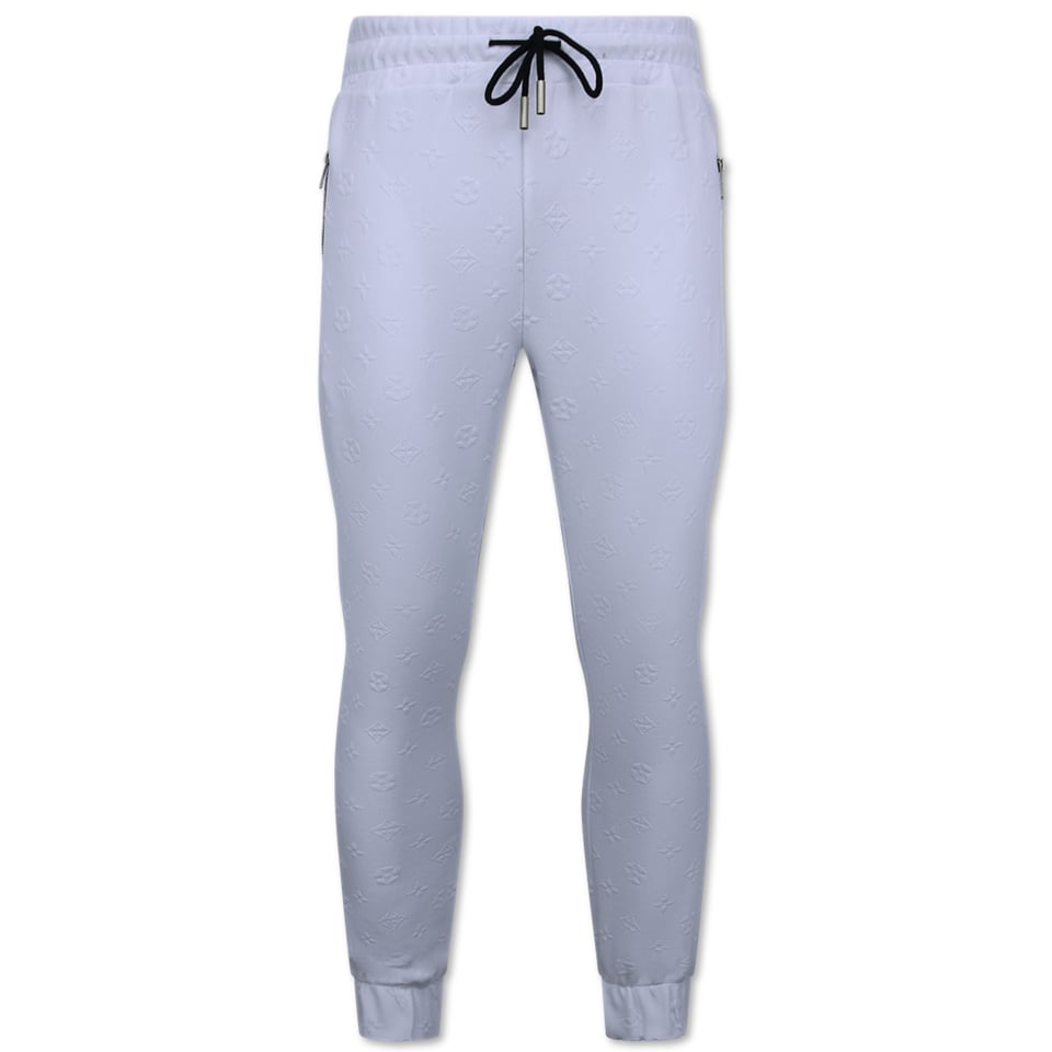 Vrijetijdspak Heren - Trainingspak Heren - Joggingpak Heren Volwassenen - 5035 - Wit