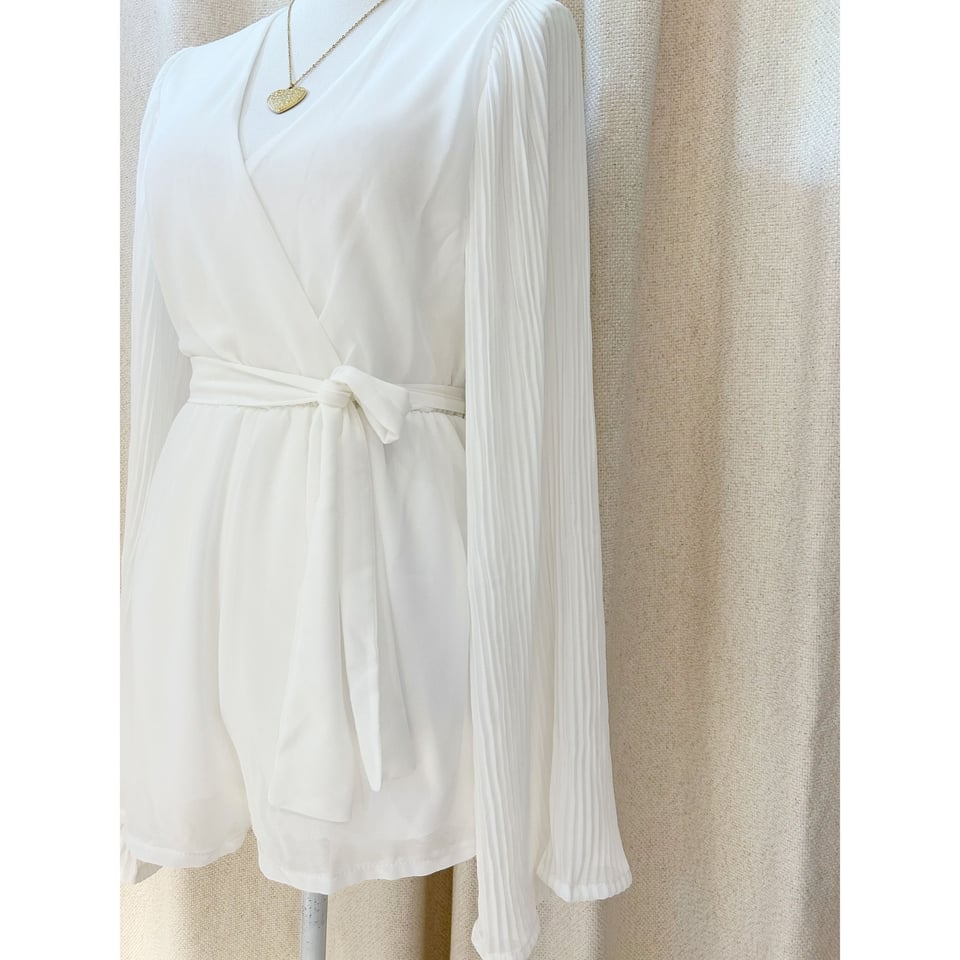 Playsuit White  - plissé