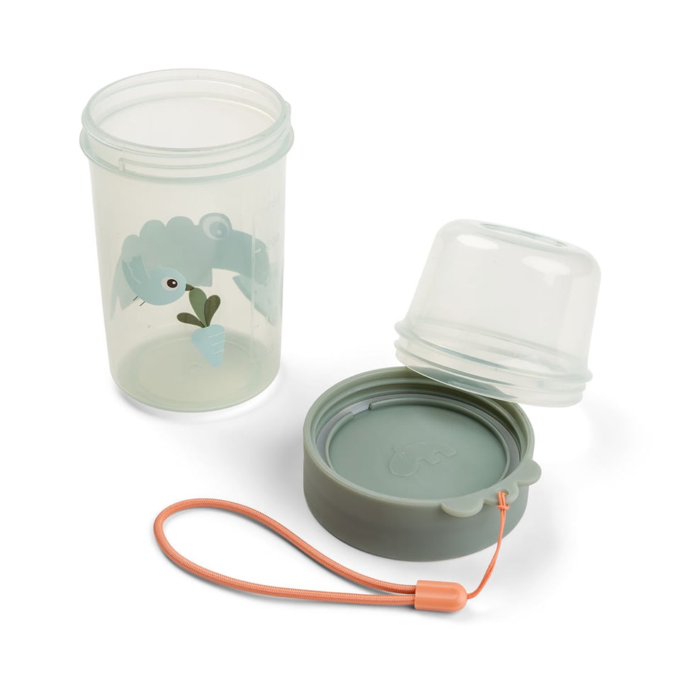 To Go 2-Way Snack Container L Croco Green