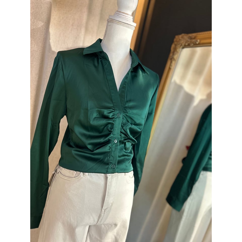 Satin Blouse xx Green 