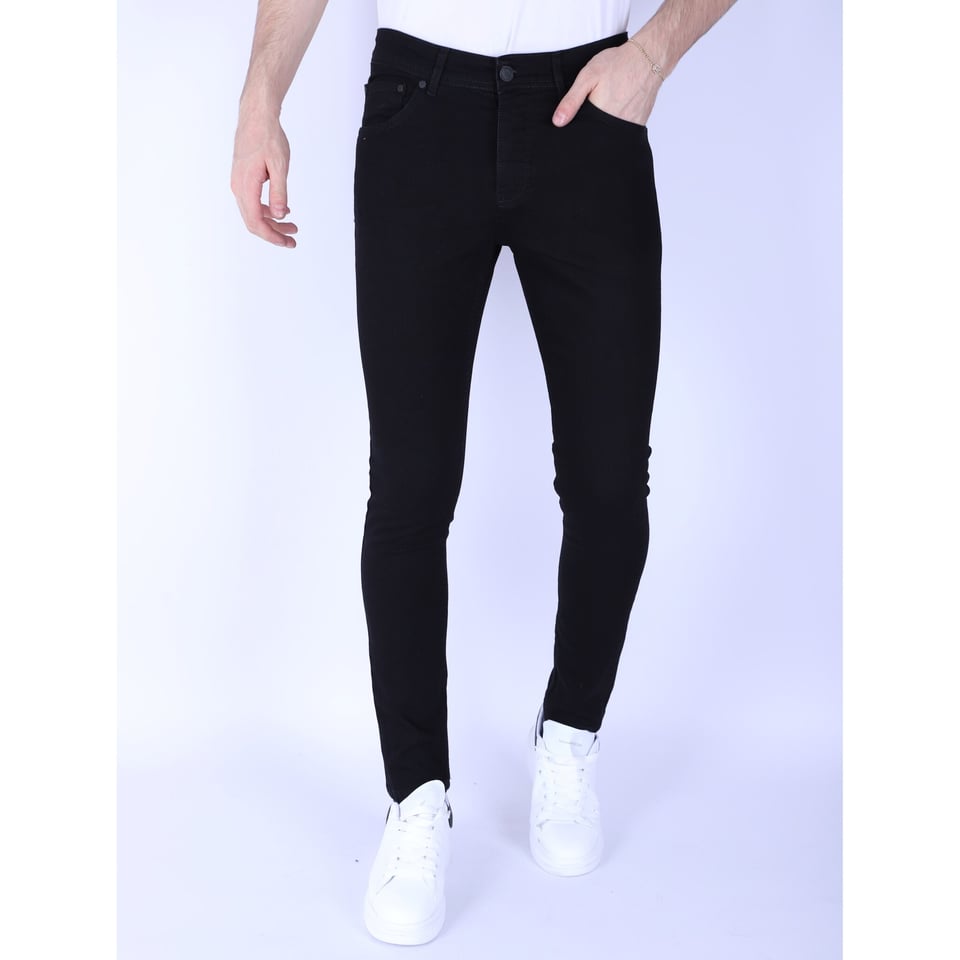 Nette Heren Spijkerbroek Slim-Fit Met Stretch -1091- Zwart