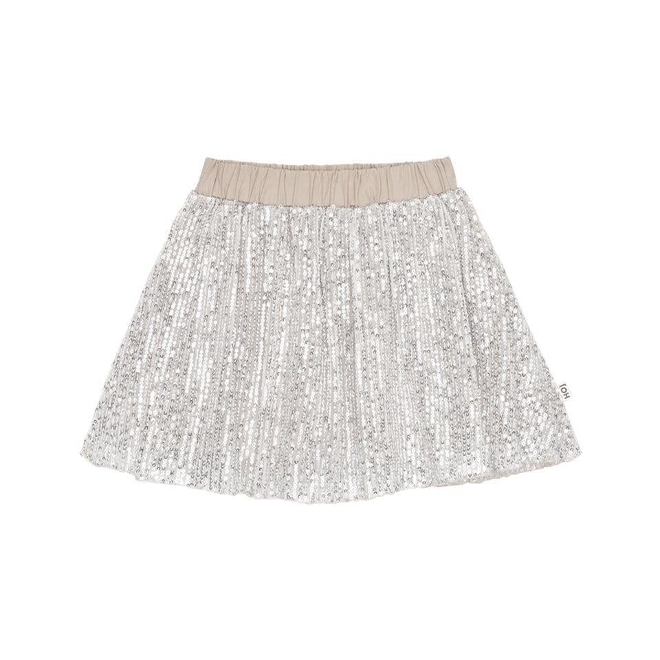 House of Jamie Sequins Skirt Ecru