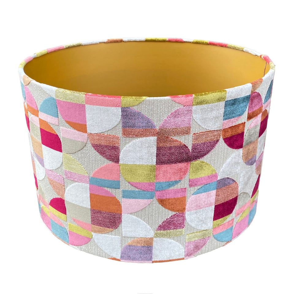 Lampenkap Patch Multicolor Velours 45x30cm