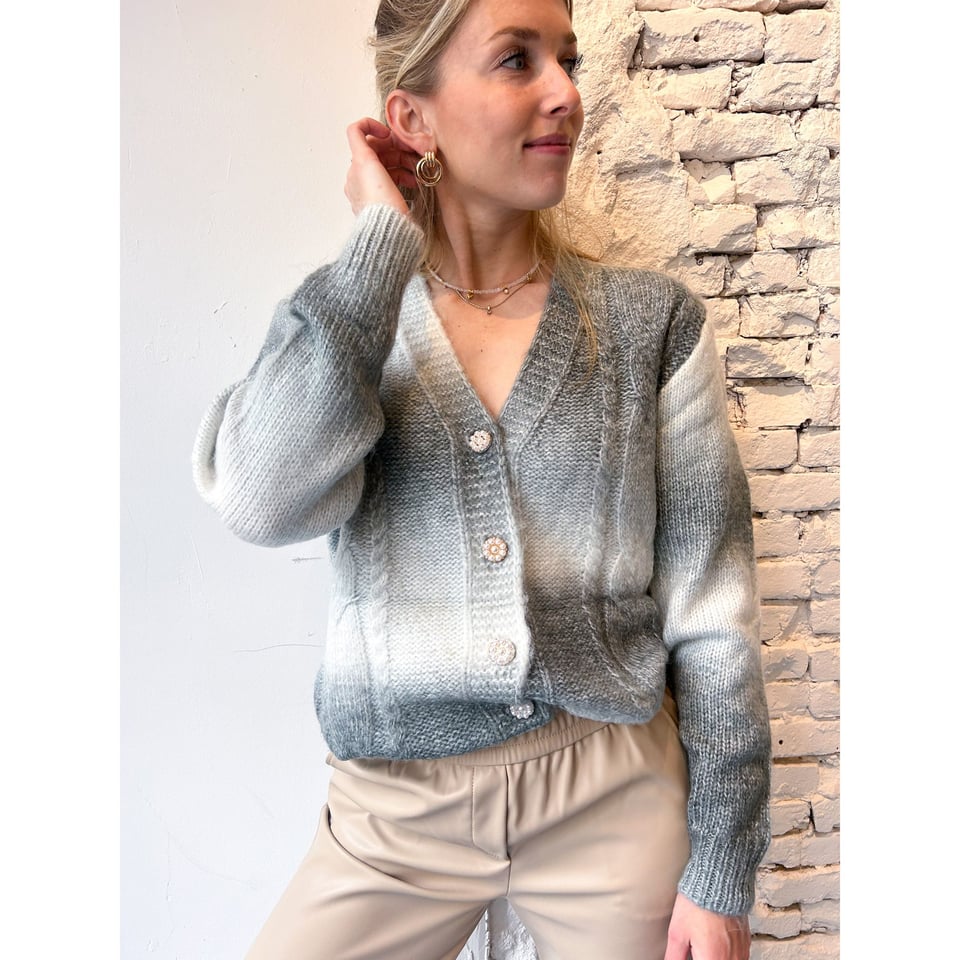 LaJolly Cardigan - Rainbow Grey