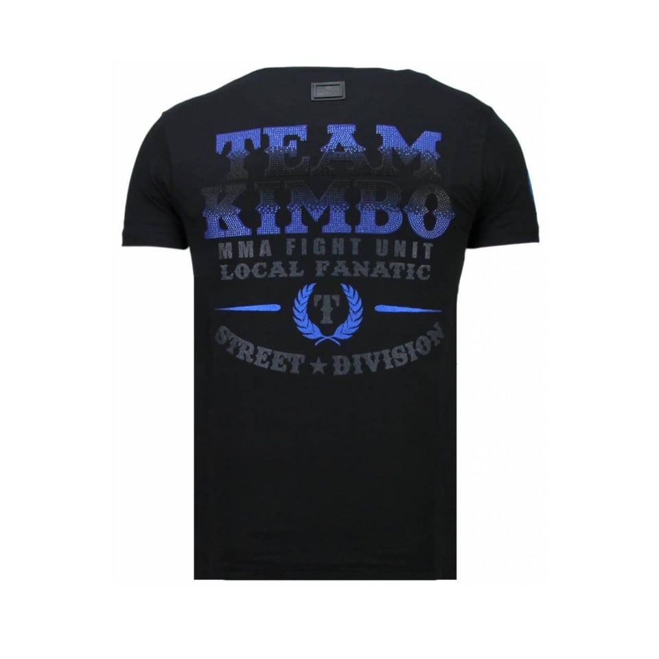 Kimbo Slice - Rhinestone T-Shirt - Zwart