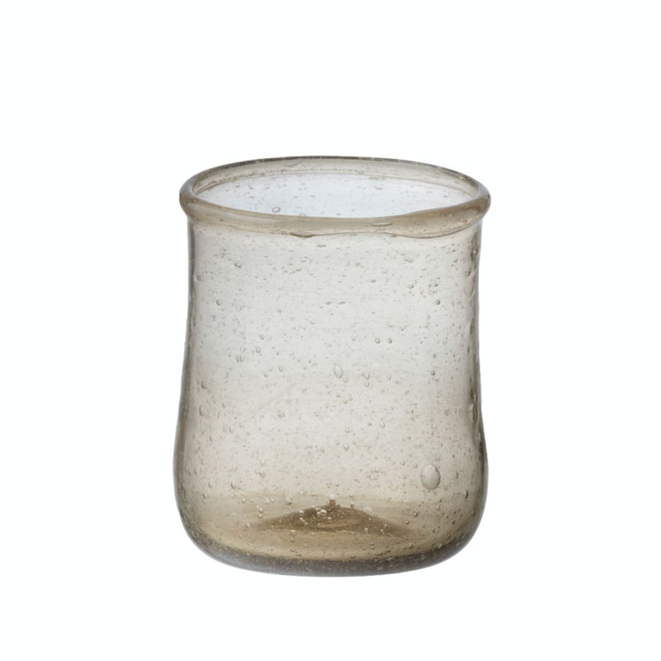 IN DE KLEUROPTAFEL KELDER Bungalow Siesta Belletjesglas Smoke 110 Ml / Waxinelichthouder