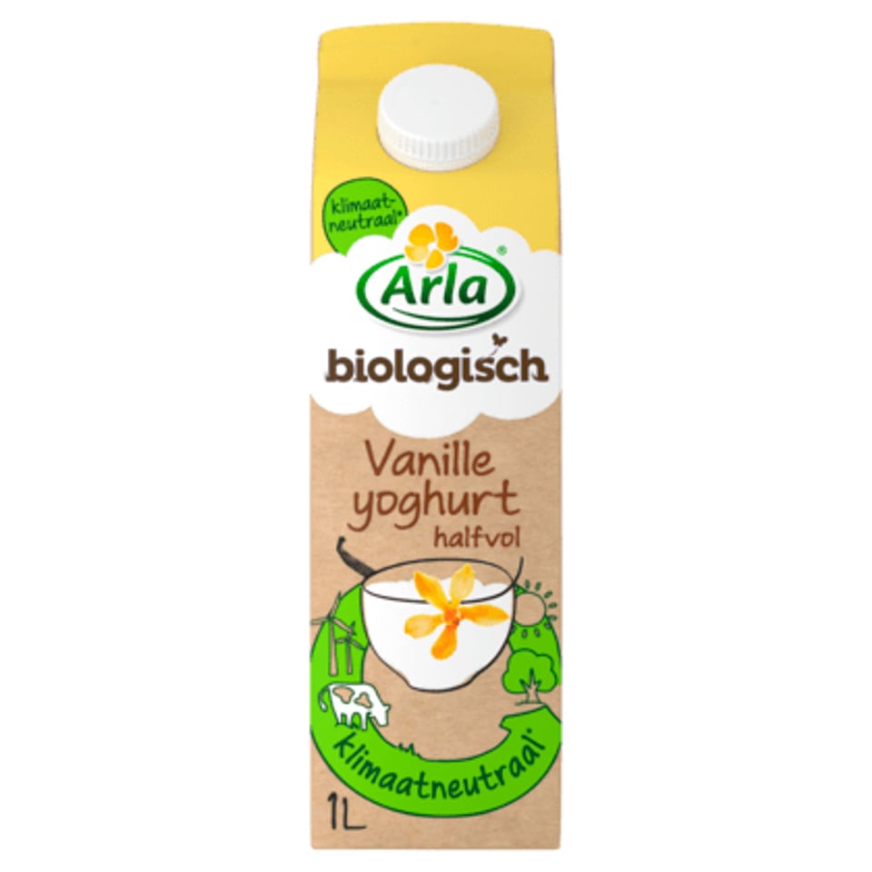 Arla Biologisch Halfvolle Vanille Yoghurt