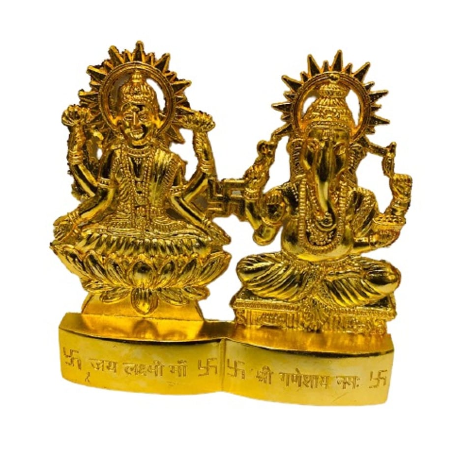 Brass Ganpati Laxmiji Combo for Pooja