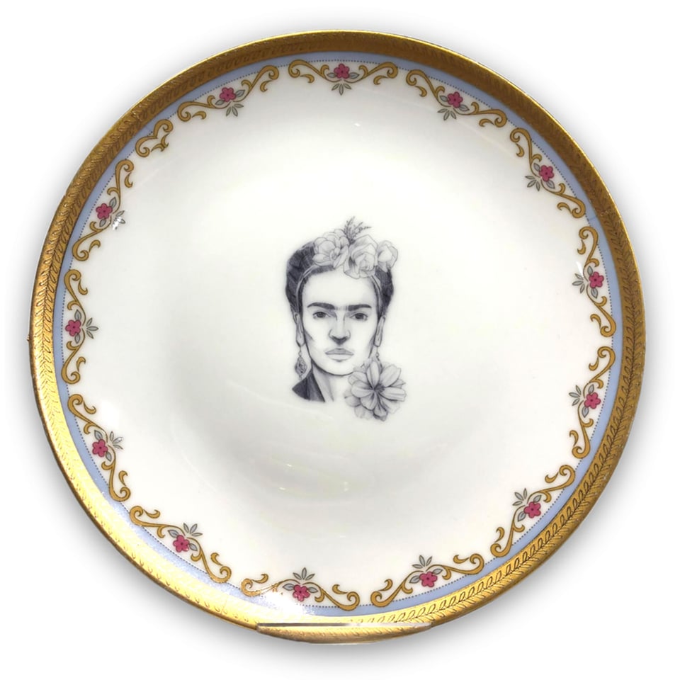 Vintage Bloemen Bord Small - Frida Kahlo