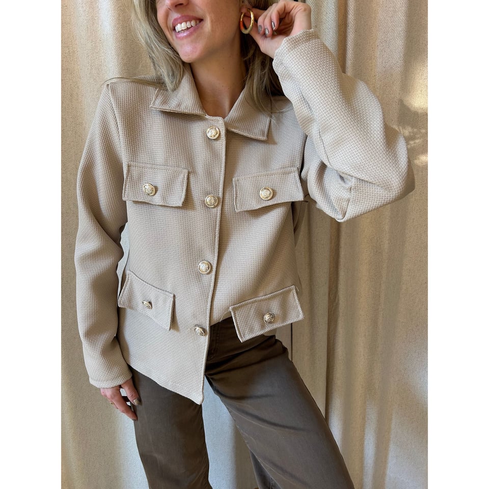 New Collection Italian Jacket / Beige - onesize