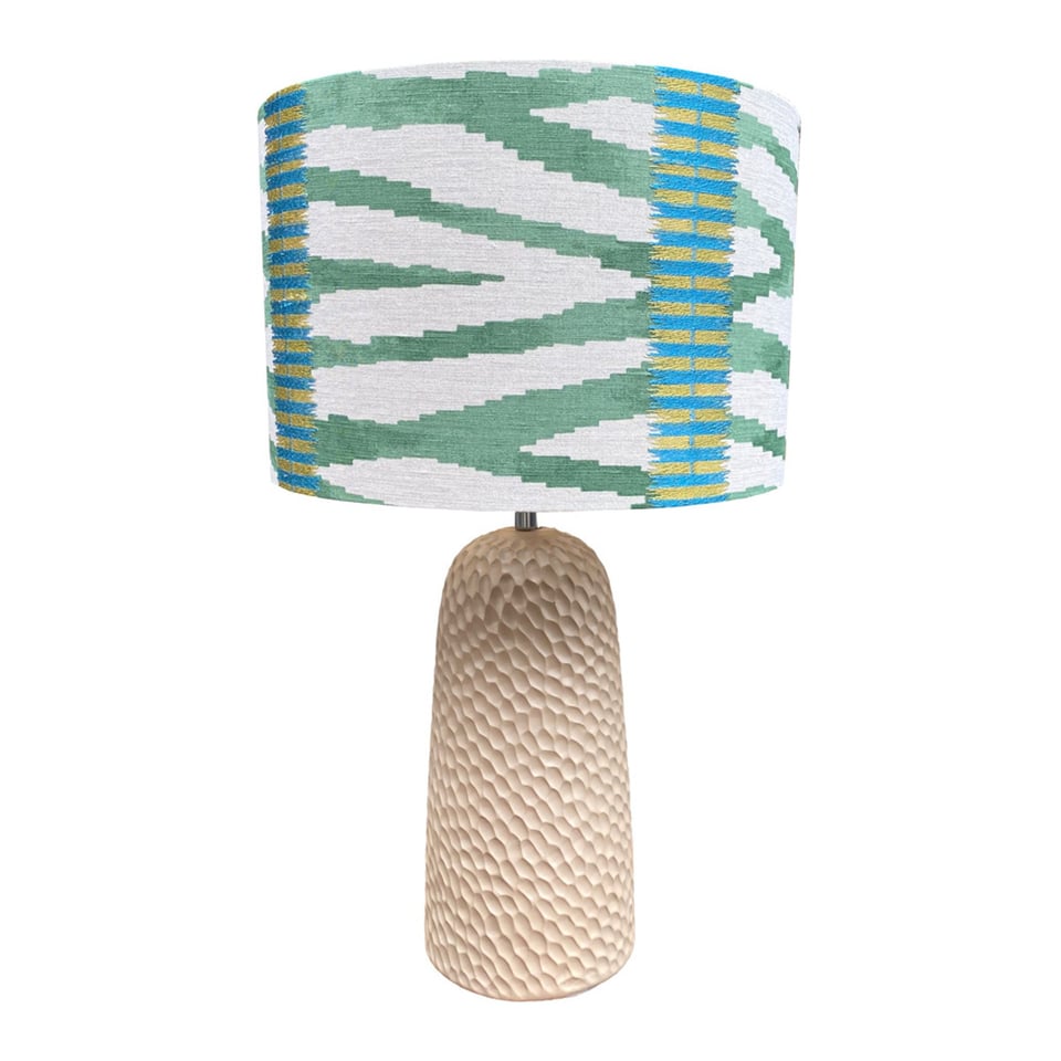 Tafel Lamp Voet Taupe Kunststof 14x28cm