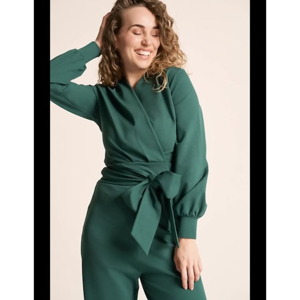 VERY CHERRY Classic Jumpsuit Emmylou Punty Forest Green