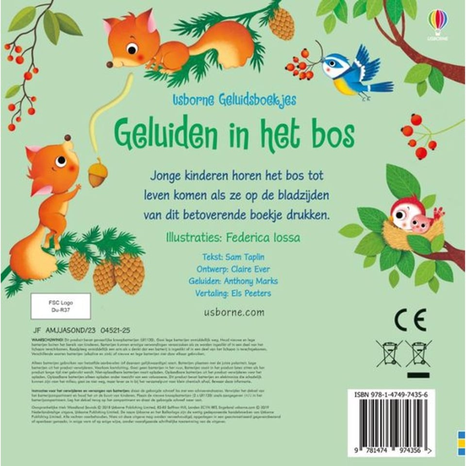 Usborne Geluidsboekjes: Geluiden in Het Bos