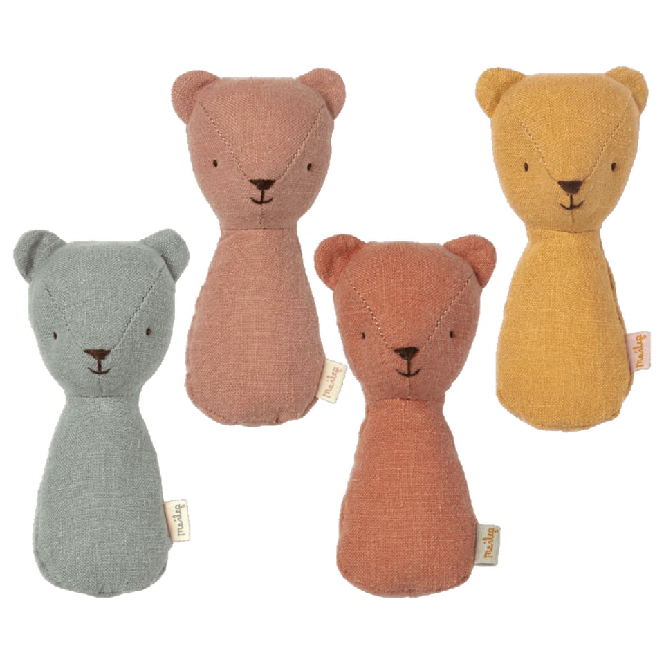 maileg rammelaar teddy mini 4 kleuren