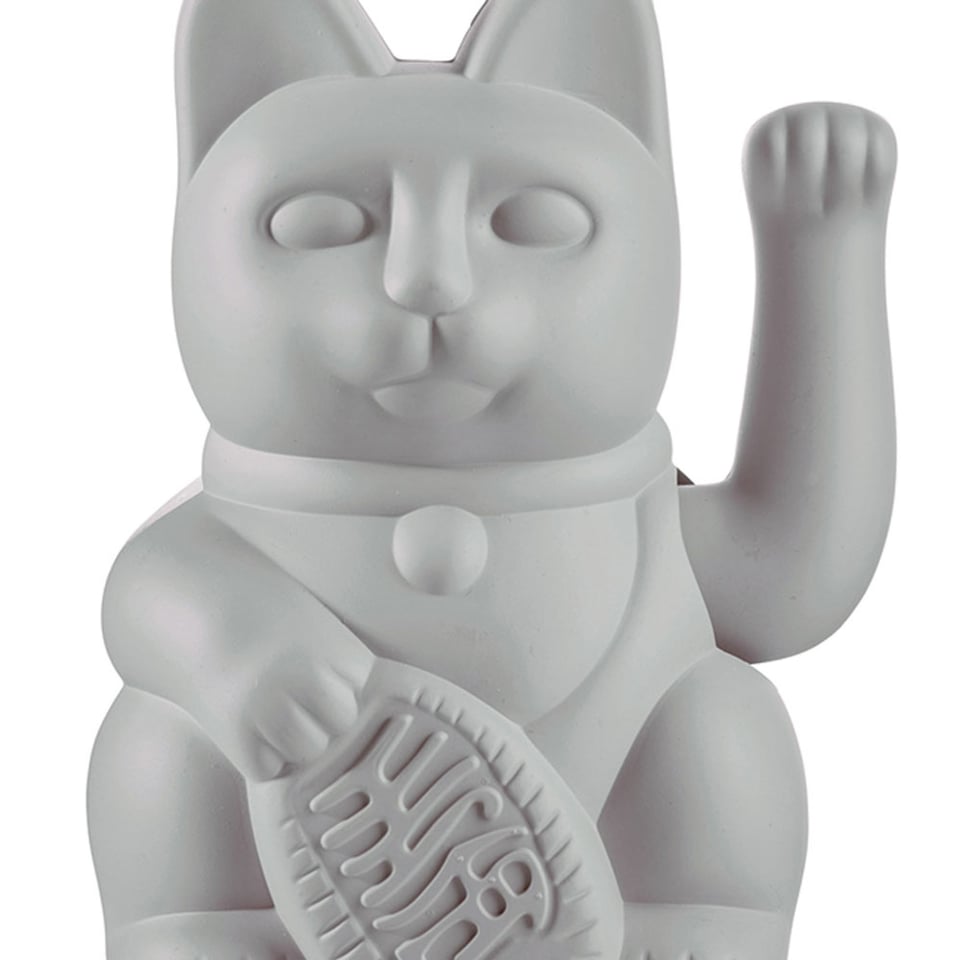 Lucky Cat Light Grey 10x15cm