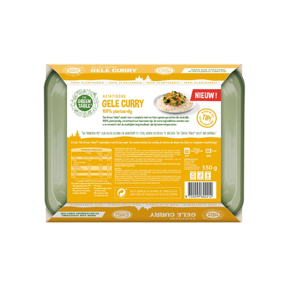 The Green Table Aziatische Gele Curry 550g