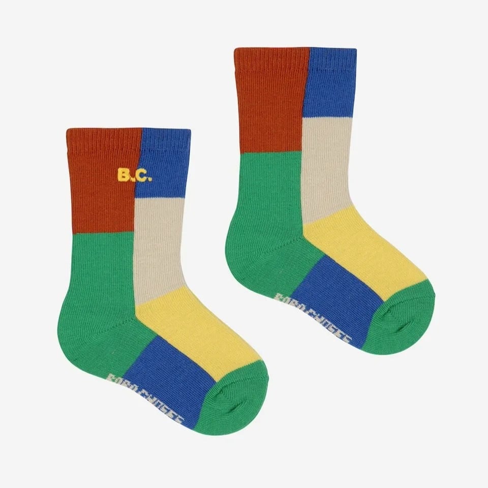 Bobo Choses Baby Color Block Socks Pack X 2