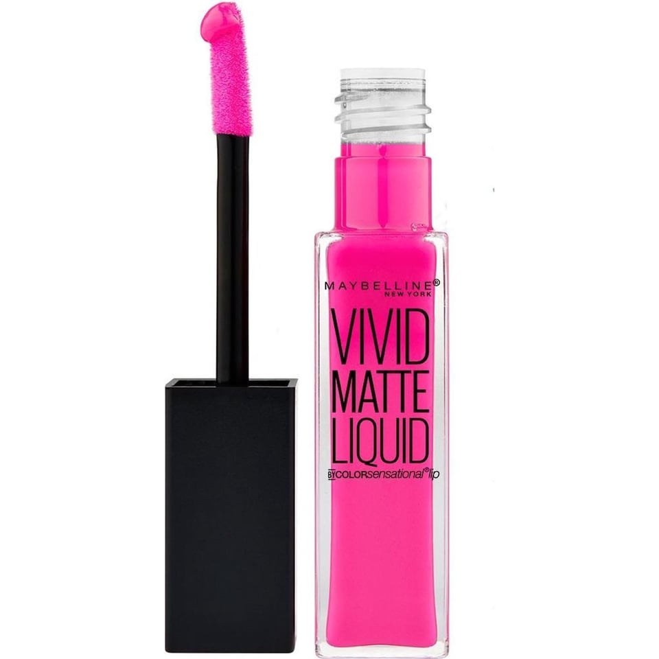 Maybelline Vivid Matte Liquid - 15 Electric Pink - Roze - Lippenstift