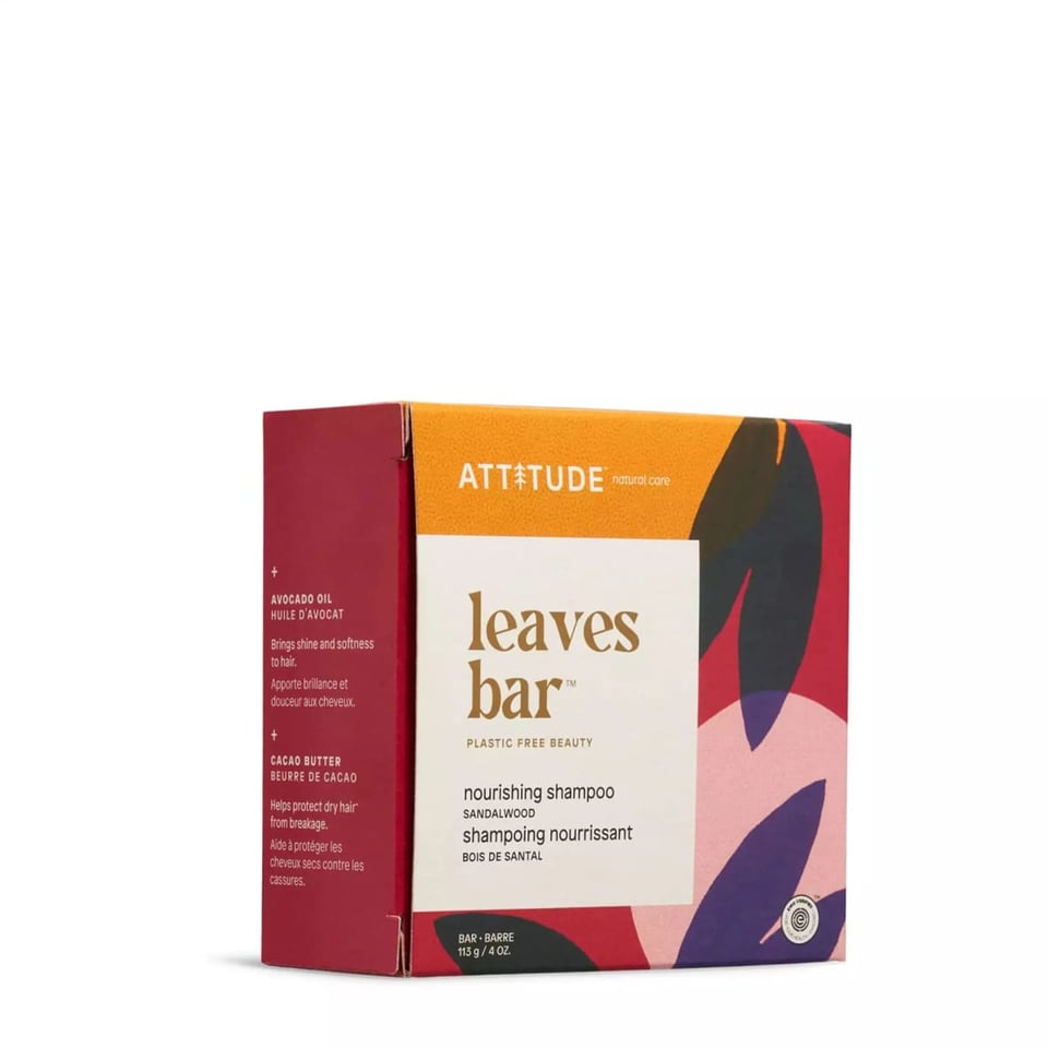 Attitude Nourishing Shampoo Leaves Bar Sandalwood