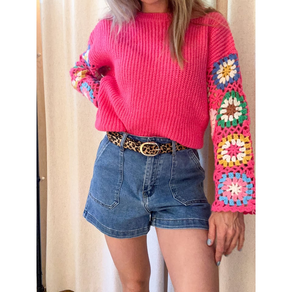 Trui Fashion gebreid roze 