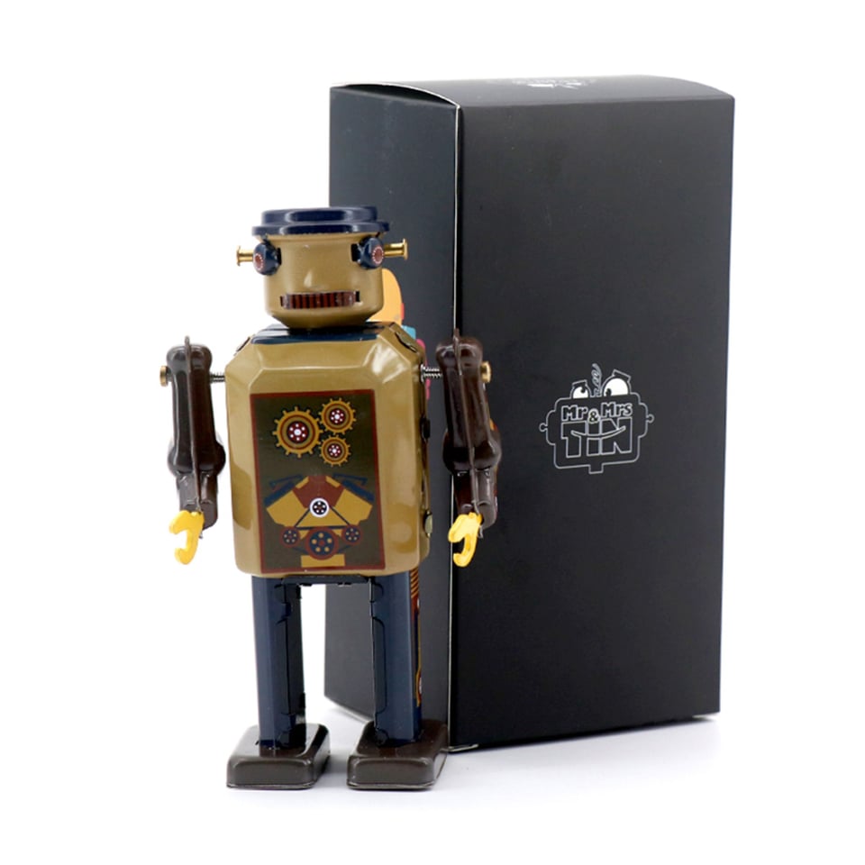 Mr & Mrs Tin Robot Gear Bot