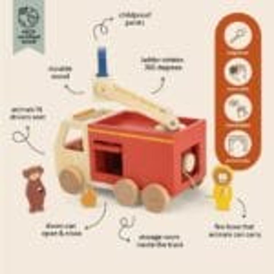 Trixie Houten Brandweerwagen