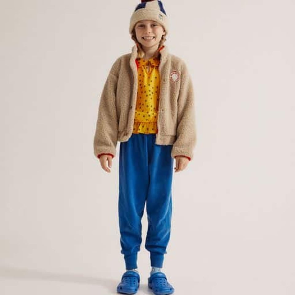 新品　the campamento ecru teddy jacket 4Y the campamento】ECRU TEDDY BABY JACKET | lana