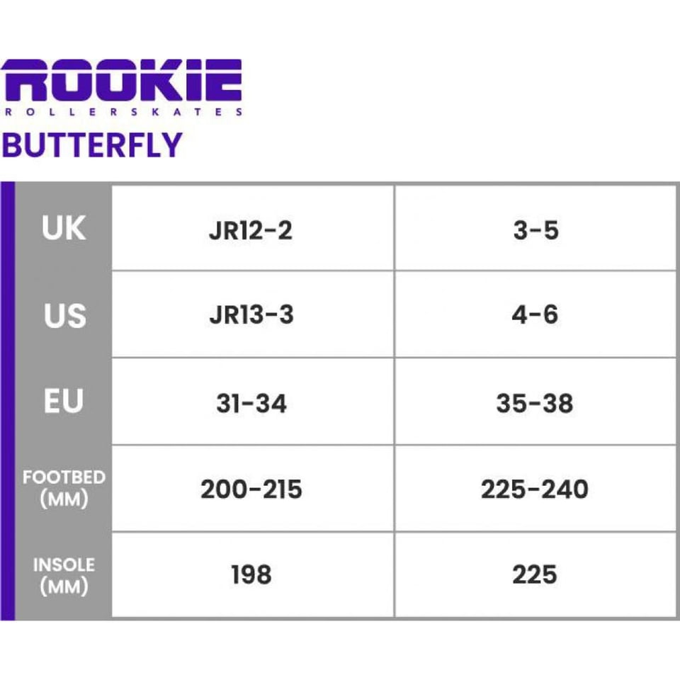 Rookie Verstelbare Rollerskate Butterfly