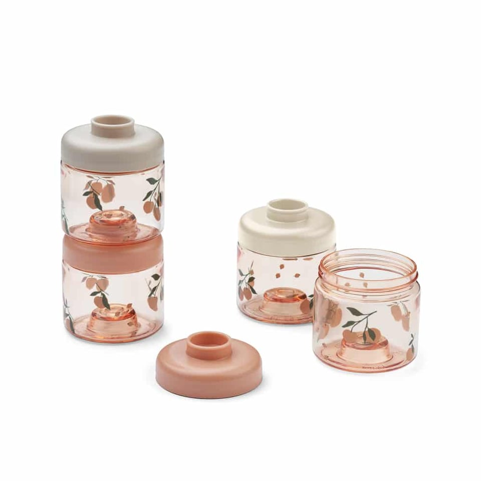 Liewood Dominique Baby Food Tritan Boxes 4-Pack Peach / Sea Shell