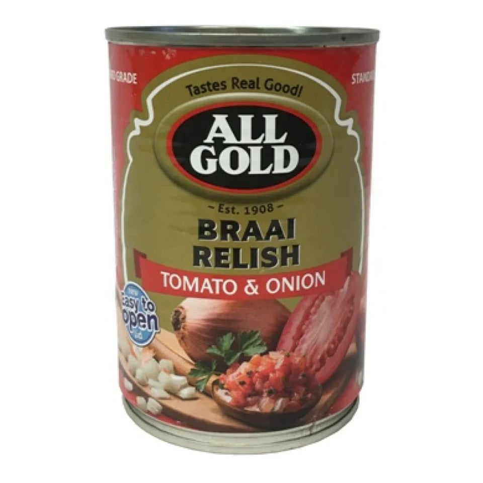 All Gold Braai Relish Tomato Onion 410G
