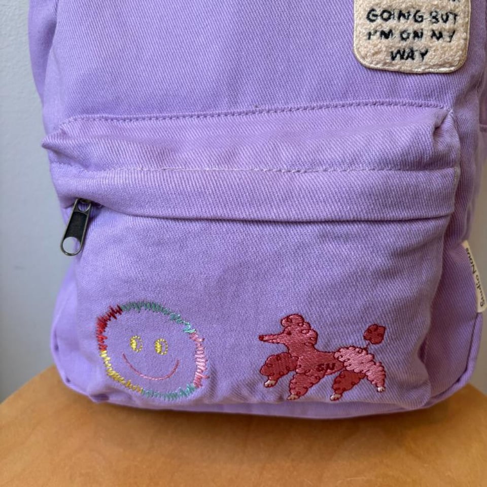 Studio Noos Lilac Washed Cotton Midi Backpack