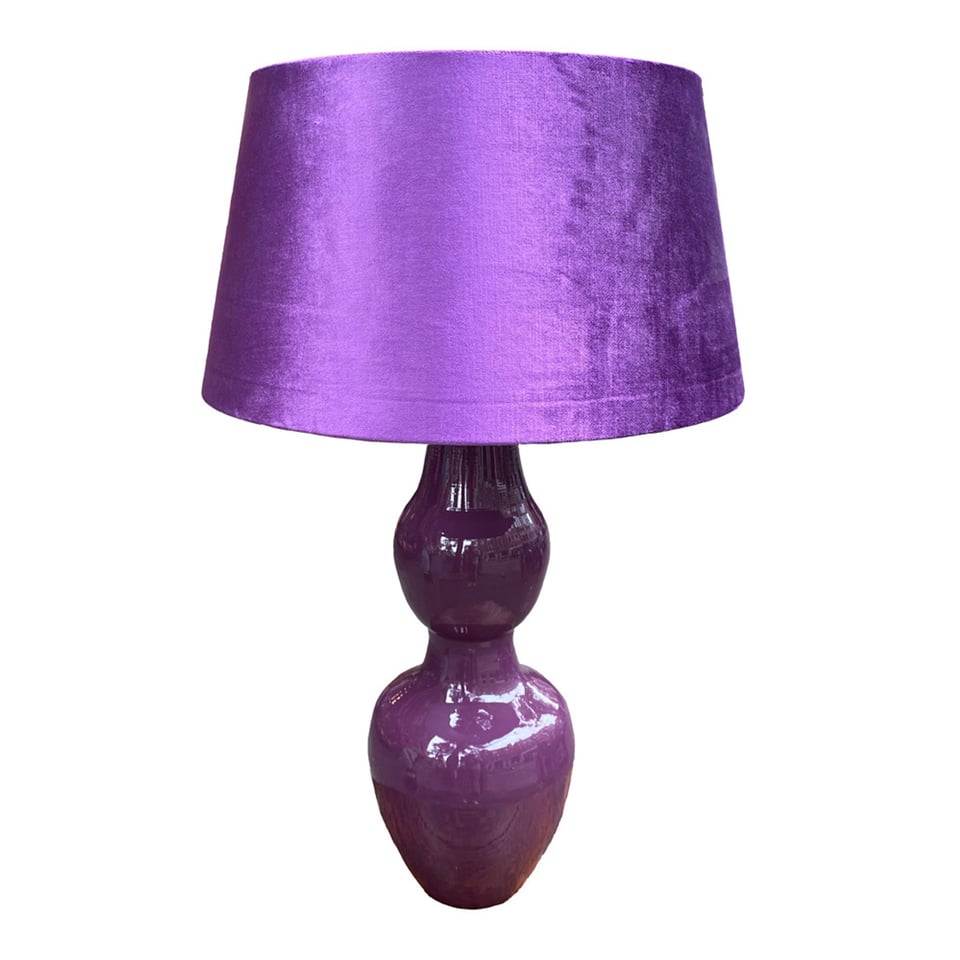 Tafel Lamp Donker Paars Metaal 19x55cm Geëmailleerd
