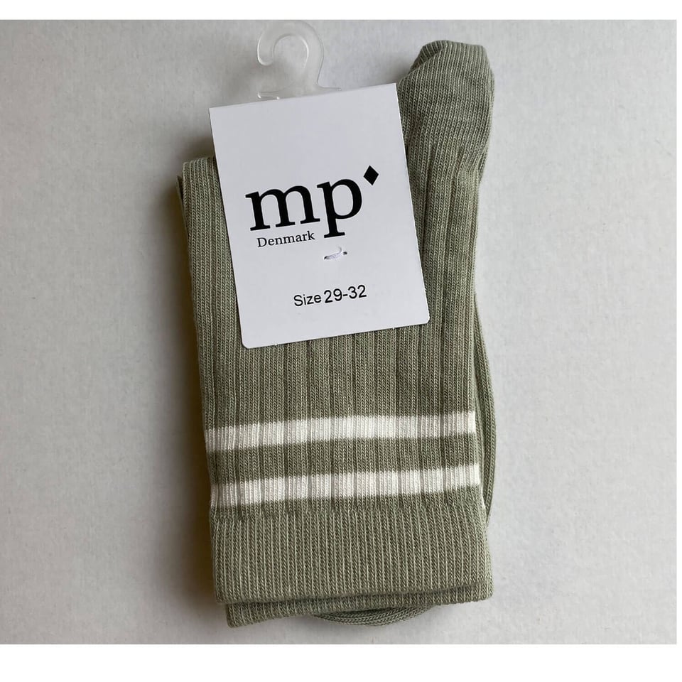 MP Denmark Benn Ankle Socks Oeko-Tex Col. 3049 Desert Sage/Stripes