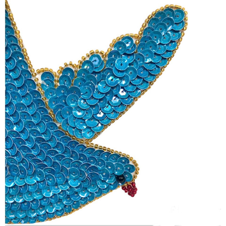 Duif Paillettenpatch - Diverse Kleuren