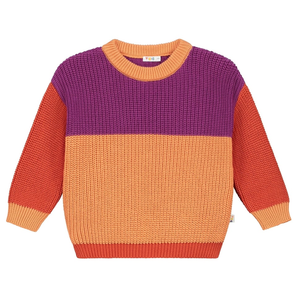 Yuki Kidswear Colour Block Sweater - Parrot