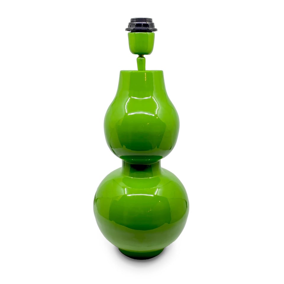 Tafel Lamp Voet Blad Groen Metaal 20x44cm