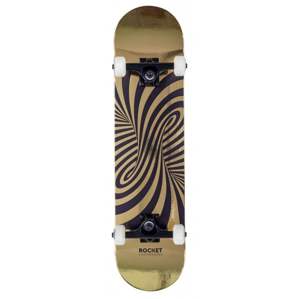 Rocket Rocket Complete Skateboard Twisted Foil Gold 31 Inch