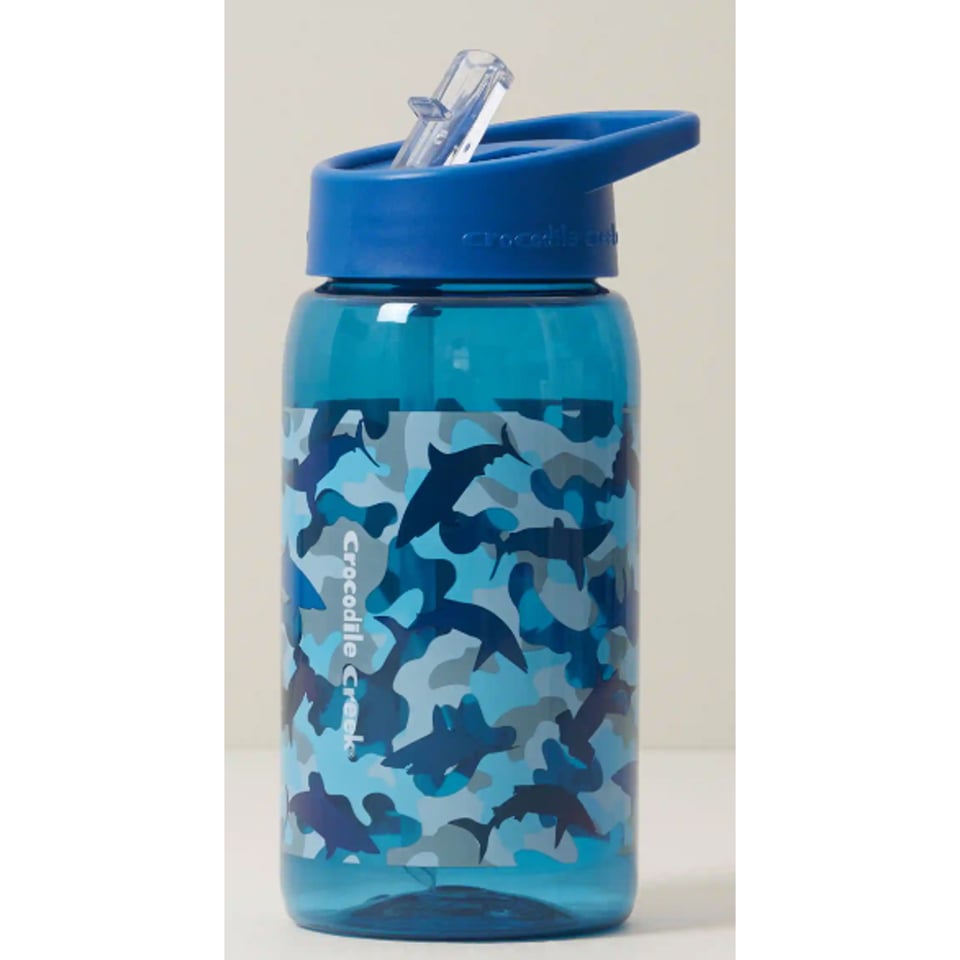 Crocodile Creek Tritan Drinking Bottle Camo Shark