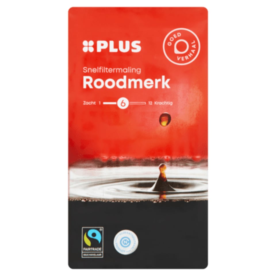 PLUS Roodmerk Filterkoffie Fairtrade